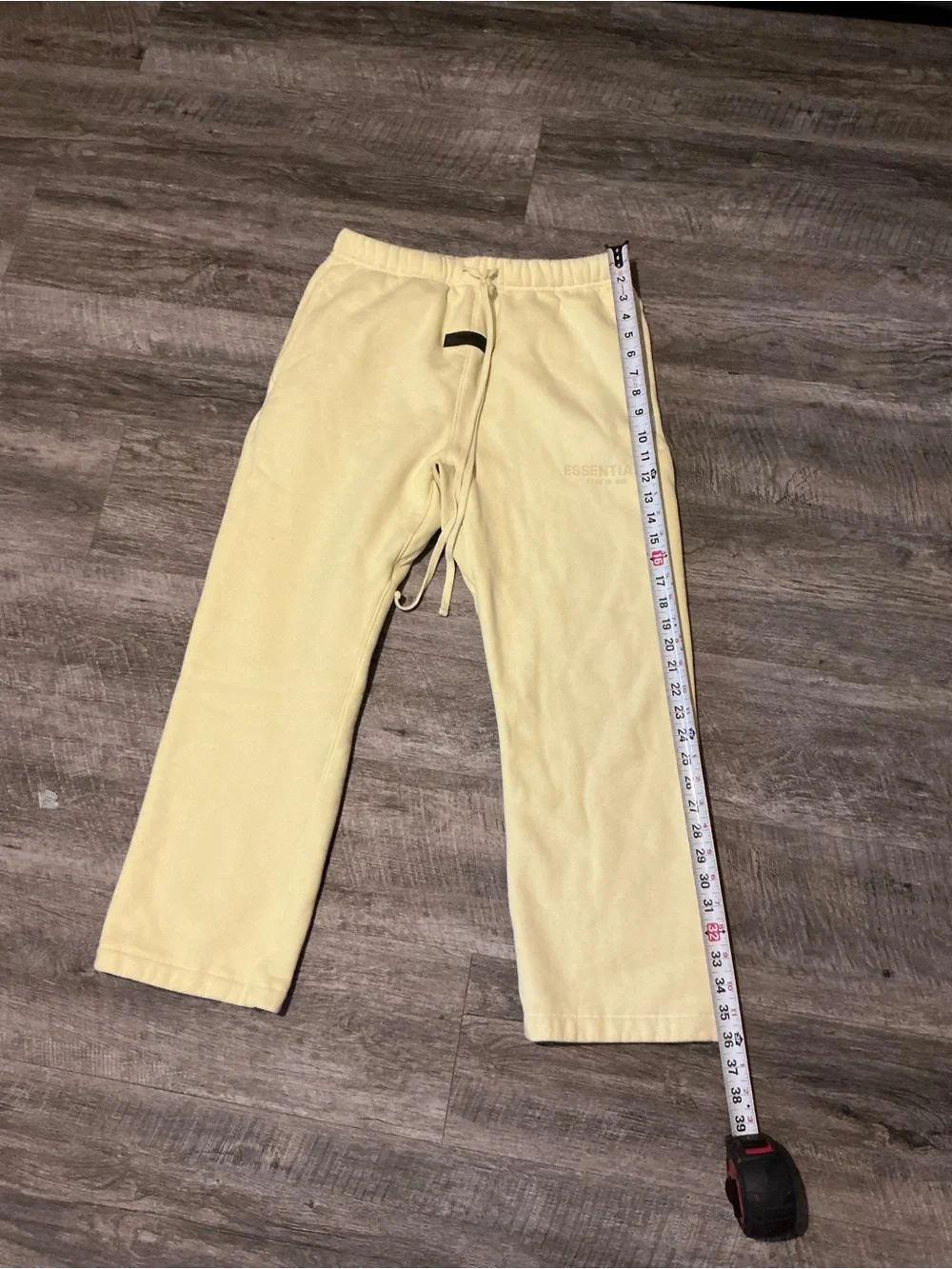 Essentials Pale Yellow Fleece Sweatpants